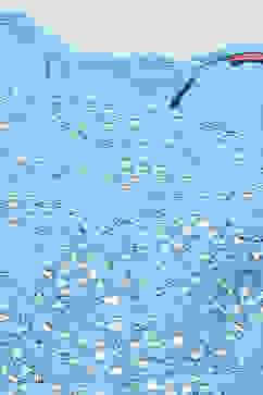 Blue Polyester Embroidered Suit Set image number 1