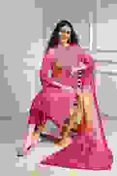 Pink Printed Straight Suit Set image number 0