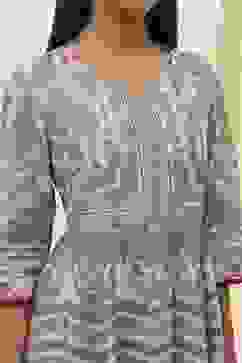 Green Cotton Printed Anarkali Suit Set image number 1