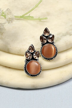 Peach Brass Studs image number 0