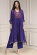 Red Printed Kaftan Style Kurta Set image number 6