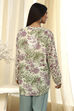 Pastel Green Floral Printed Short Kurta image number 3