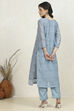 Dusky Pink Chanderi Machine Embroidered Unstitched Suit Set image number 5