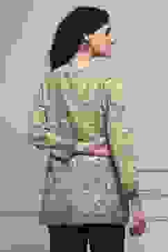 Green Art Silk Printed Straight Short Kurta image number 3