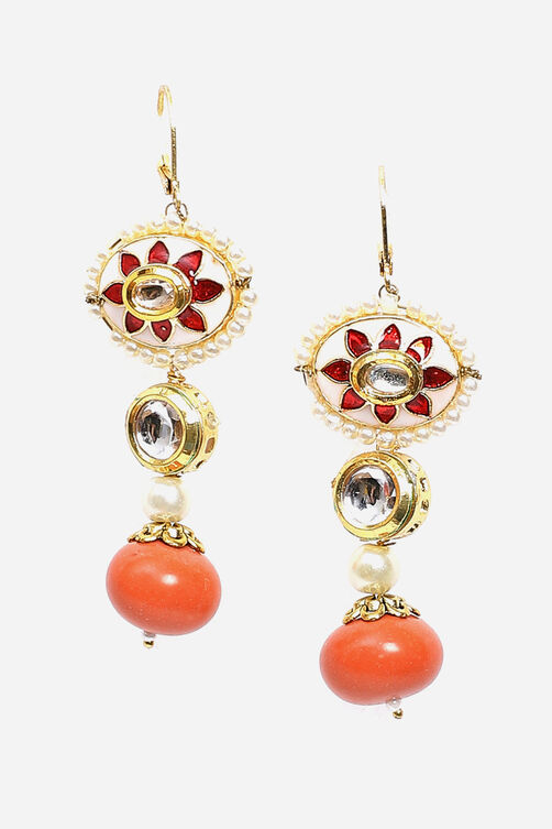 Red And Coral Earrings image number 2