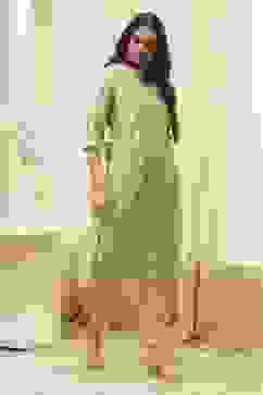 Green Poly Viscose Straight Printed Kurta image number 5