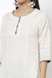 Off White Relaxed Kurta Palazzo Suit Set image number 1