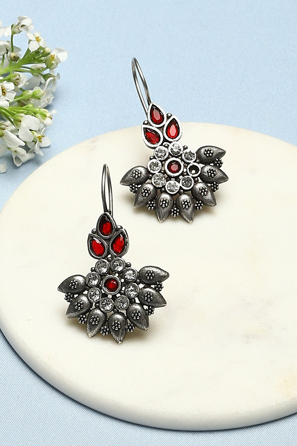 Red Brass Earrings image number 0