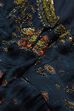 Blue Viscose Silk Floral Printed Peplum Lehenga Set image number 3