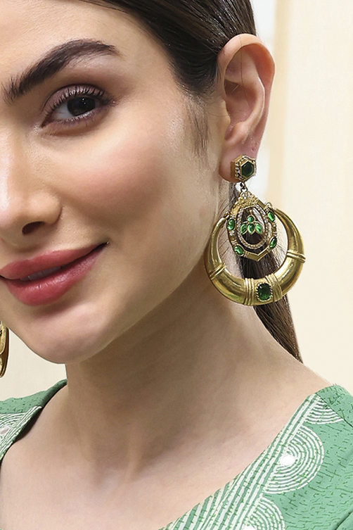 Green Alloy Drop & Danglers image number 1