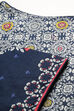 Navy Blue Cotton Straight Printed Kurta image number 1