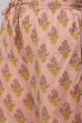 Dusky Peach Straight Cotton Three Piece Printed Sleepwear Set image number 2