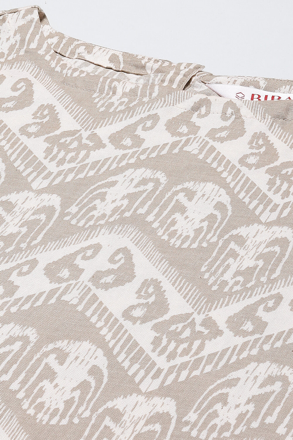 Dull Rose Rayon Straight Fusion Printed Kurta Set image number 1