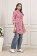 Green Cotton Printed Straight Kurti image number 4
