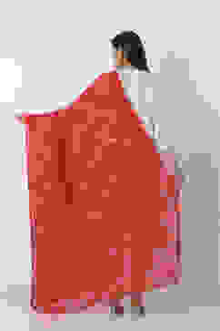 Red Mul Chanderi Dupatta image number 2