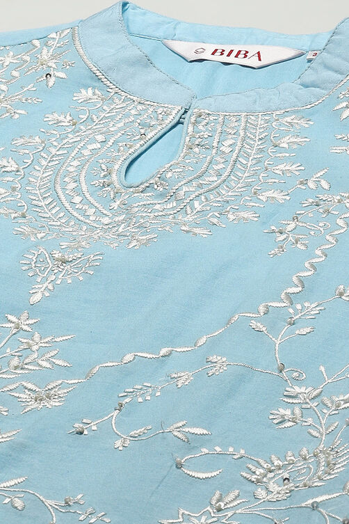Beige Poly Chanderi Straight Suit set image number 1
