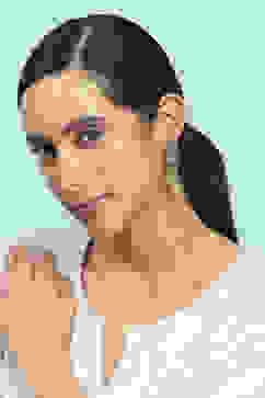 Gold Green Alloy Jhumka image number 3