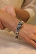 Navy Brass Oxidised Bangles image number 1