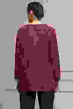 Maroon Black Polyester Straight Printed Kurta image number 3