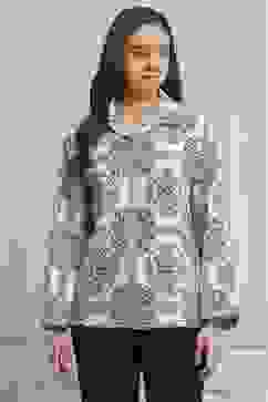 Off-White Cotton Printed Straight Shirt image number 0