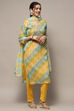 Blue Organza Unstitched Suit set image number 8