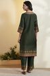 Green Viscose Rayon Printed Straight Kurta Set image number 6