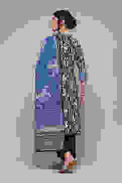 Charcoal LIVA Straight Printed Kurta Narrow Palazzo Suit Set image number 4