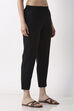 Black Cotton Slim Pants image number 3