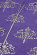 Magenta Floral Foil Printed Straight Suit Set image number 1