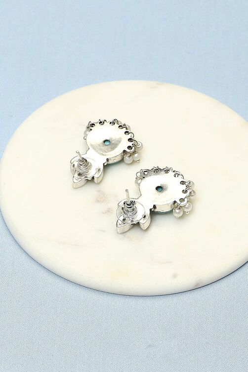 Turquoise Brass Earrings image number 2