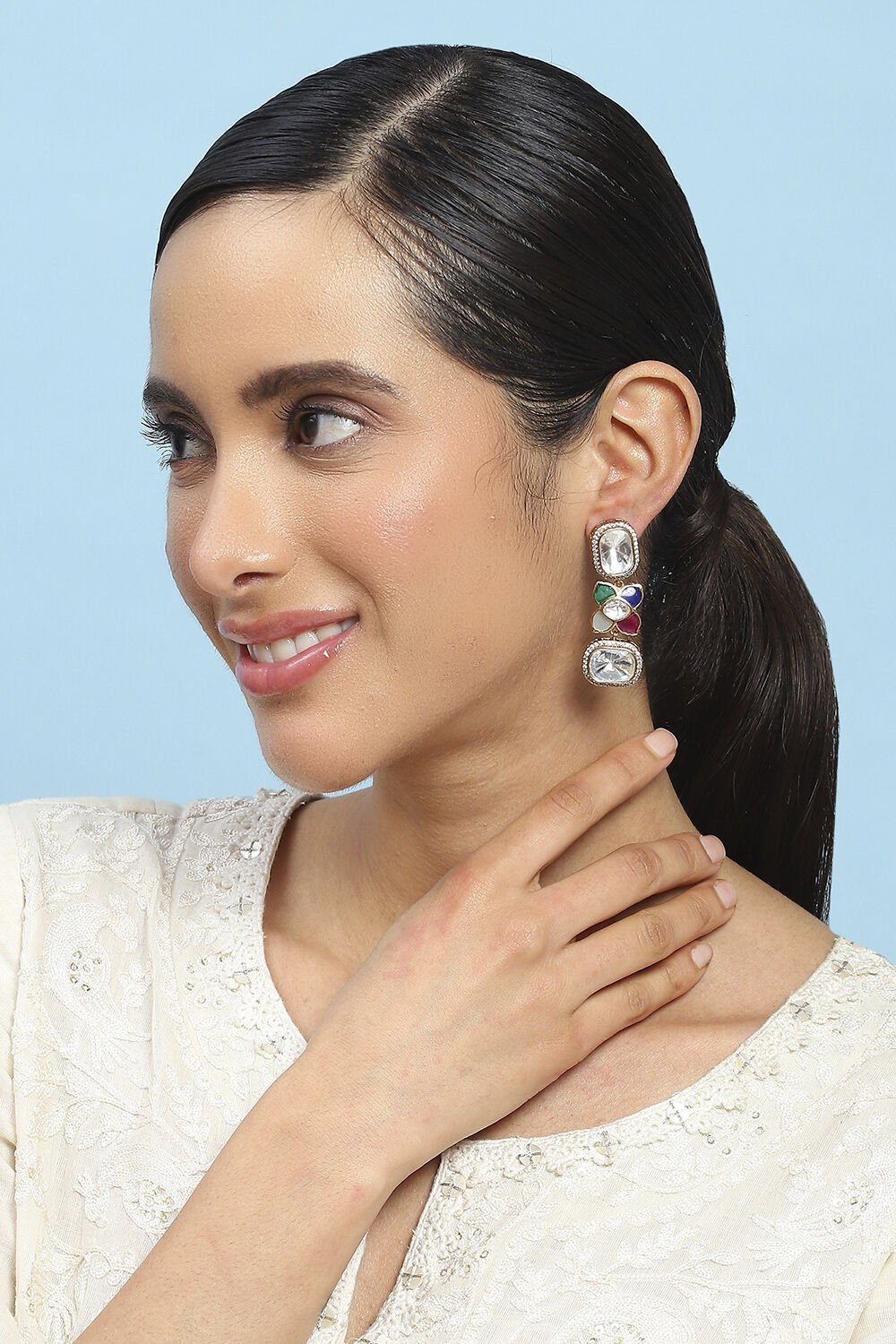 Multicolour Brass Drop & Danglers image number 3