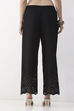 Black Cotton Straight Palazzos image number 3