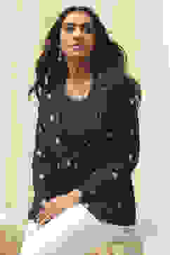 Navy Cotton Straight Yarndyed 2 Piece Set image number 2