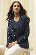 Navy Cotton Straight Yarndyed 2 Piece Set image number 2