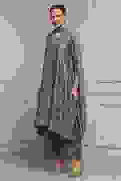 Grey Striped Straight Suit Set image number 3