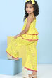Yellow Cotton Printed Straight Suit Set image number 5