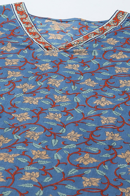 Green Cotton Unstitched Suit set image number 2