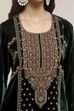 Dark Green Art Silk Straight Kurta Set image number 1