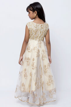 Beige Nylon Tulip Gown image number 4