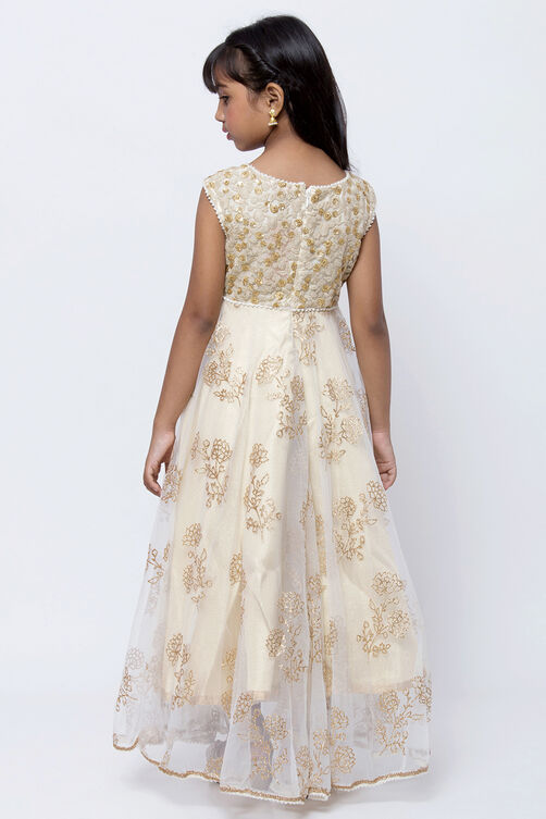 Beige Nylon Tulip Gown image number 4