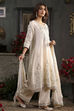 Off White Cotton Silk Anarkali Suit Set image number 5