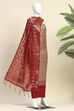 Sea Green Chanderi  Unstitched Suit Set image number 4