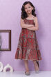 Blue Cotton Flared Printed Kurta Pant Set image number 0