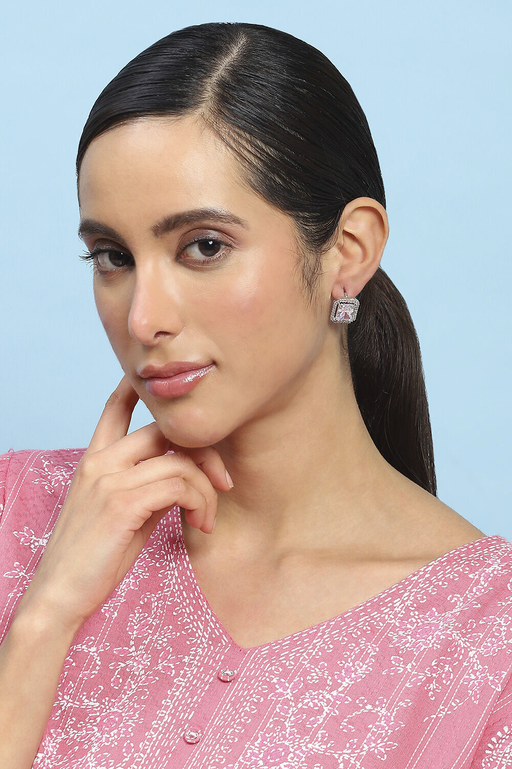 White Alloy Drop & Danglers image number 3