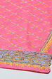 Fuschia Cotton Straight Suit Set image number 3