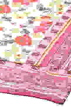 Off White Polyester Straight Printed Kurta Garara Suit Set image number 3