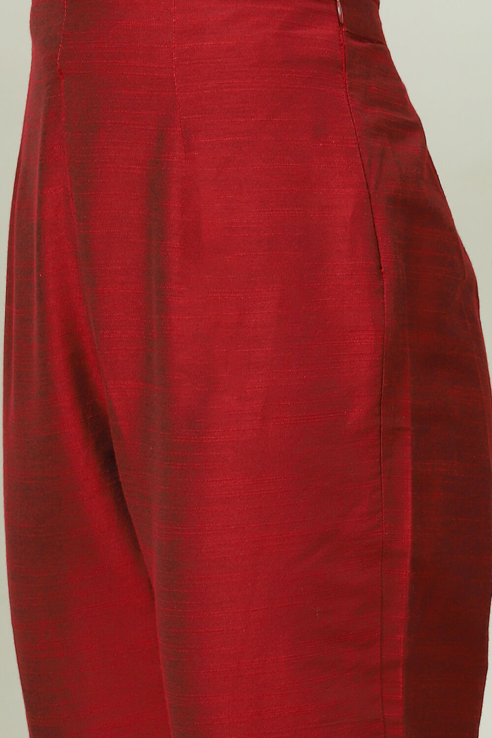 Maroon Poly Viscose Straight Kurta Slim Pants Suit Set image number 2