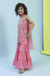 Pink Cotton Gathered Suit Set image number 3