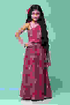 Pink Polyester Short Kurta Printed Suit Set image number 5