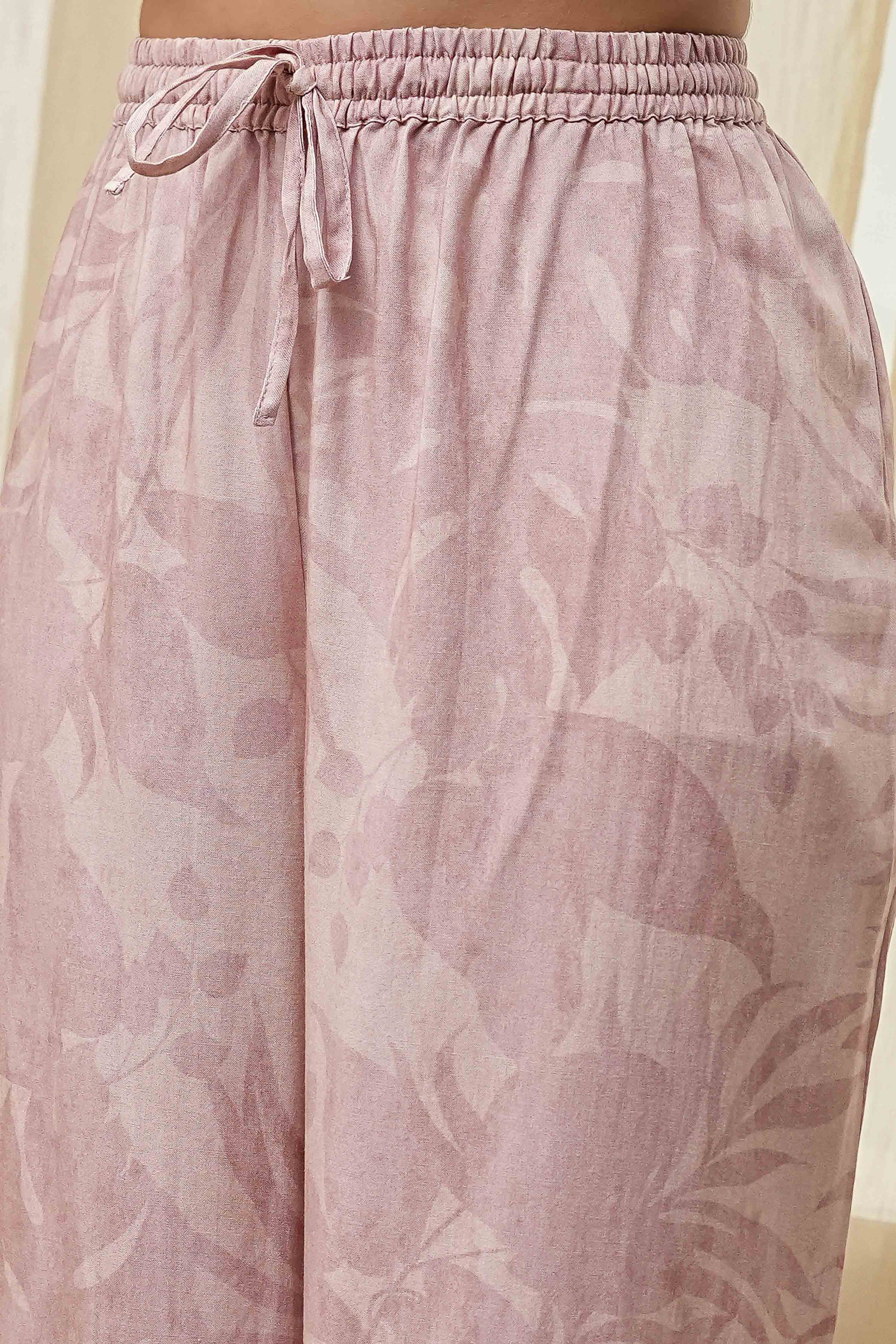 Green Modal Floral Printed Straight Kurta Set image number 2